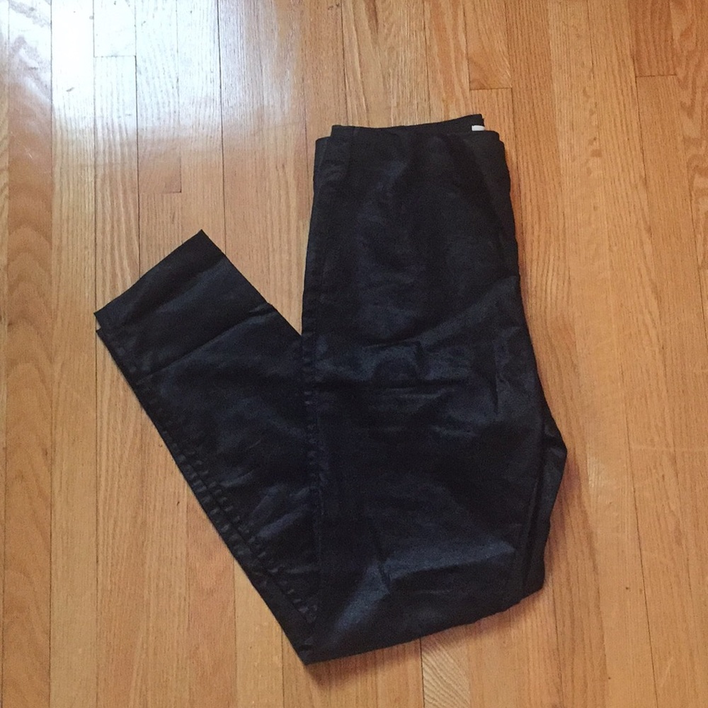 Black coated pants